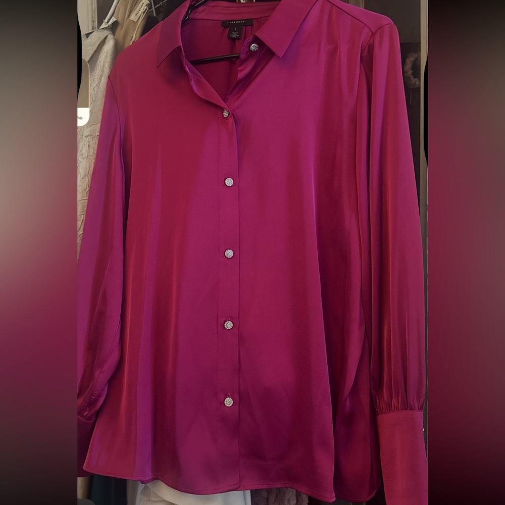 Halogen Fuchsia Blouse